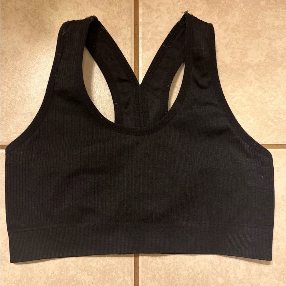 Black Sports Bra, No Tags, Size Medium